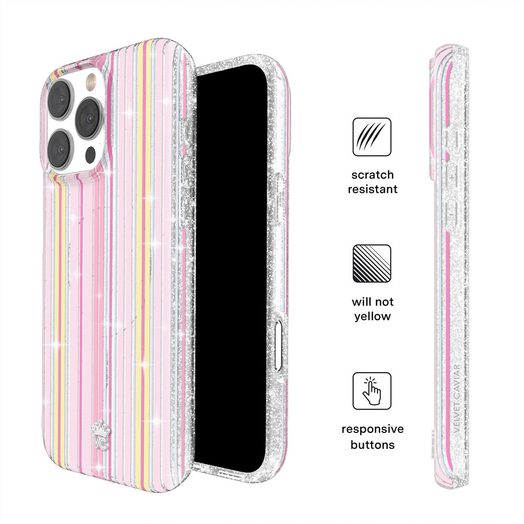 Sunkissed Stripes Glitter iPhone Case