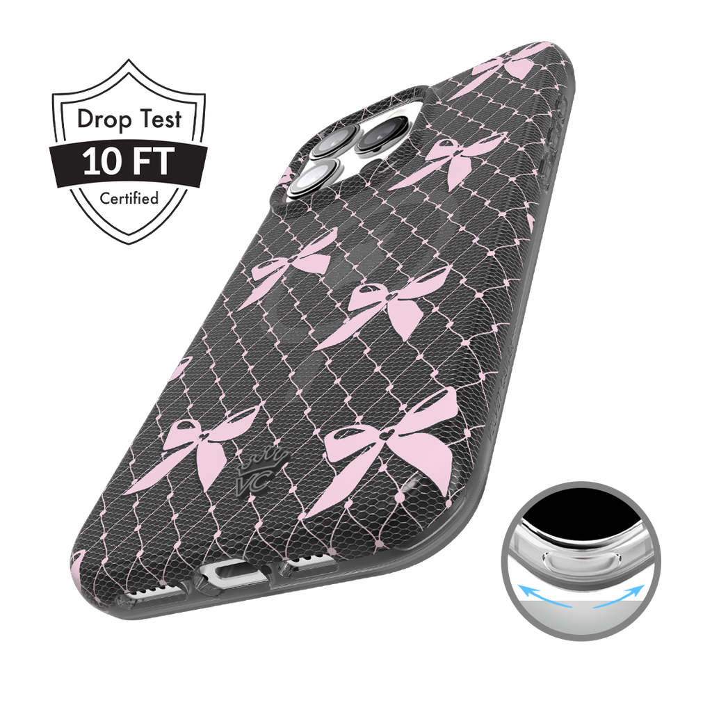 Lacy Pink Bows iPhone Case