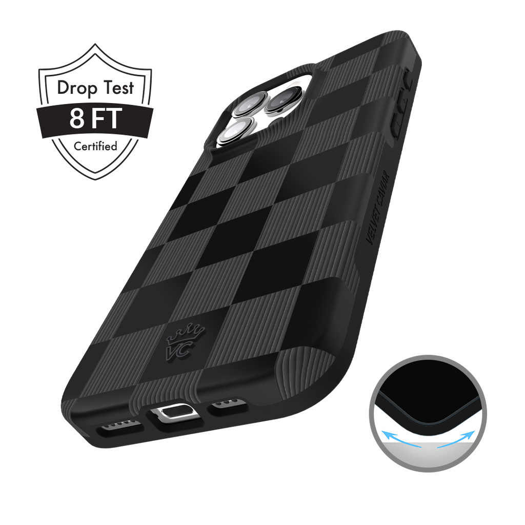 Noir Vibe Checkered iPhone Case