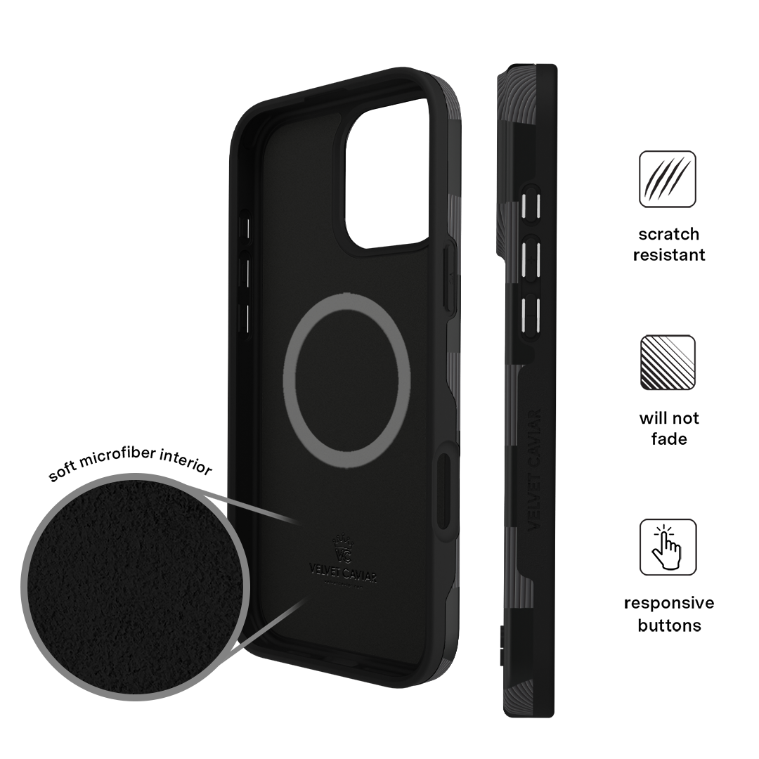 Noir Vibe Checkered iPhone Case