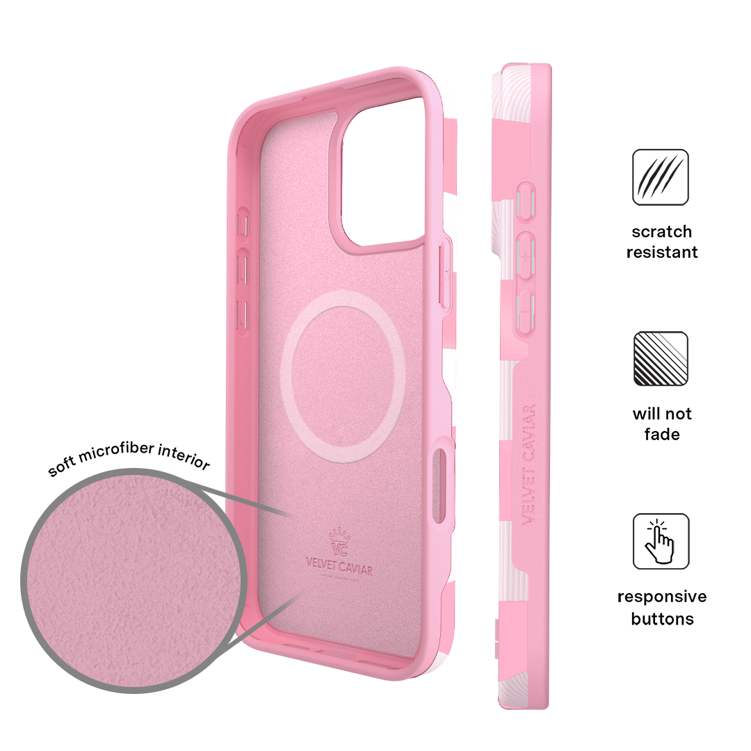 Pink Vibe Checkered iPhone Case