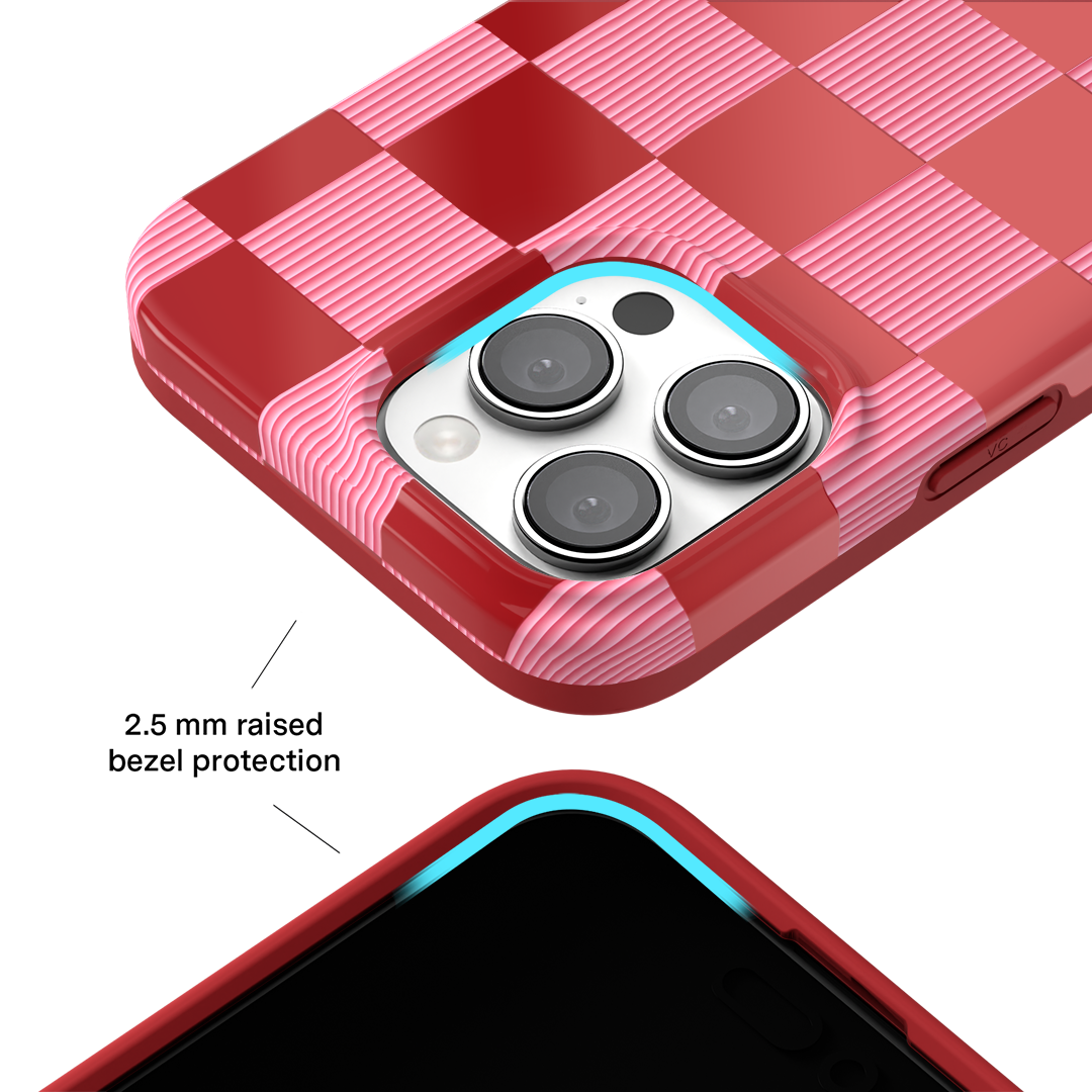 Rose Vibe Checkered iPhone Case