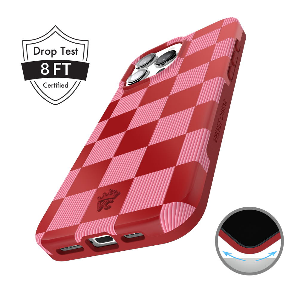 Rose Vibe Checkered iPhone Case