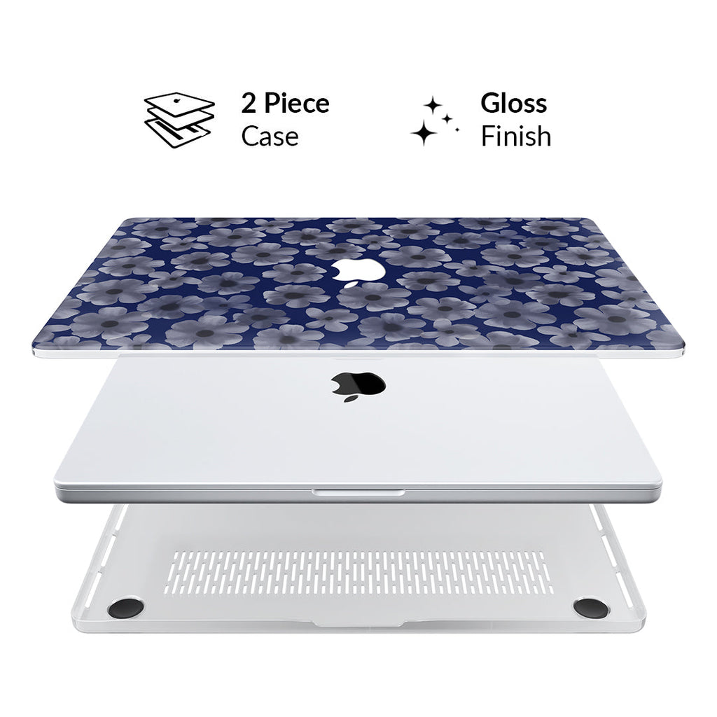 Midnight Blossom MacBook Case