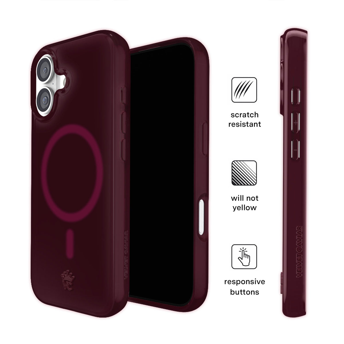 Burgundy 1990 Jelly iPhone Case