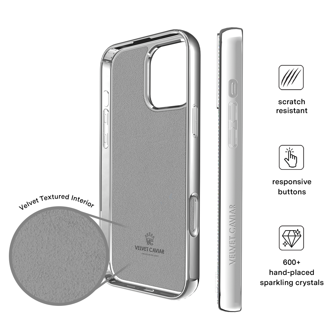 Chrome Caviar Crystals iPhone Case