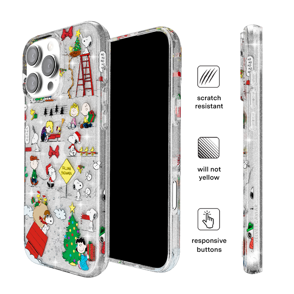 Snoopy Christmas Glitter iPhone Case