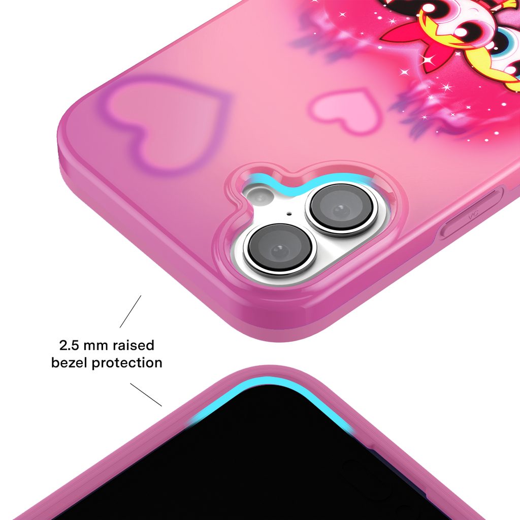 The Powerpuff Girls Airbrush Hearts iPhone Case