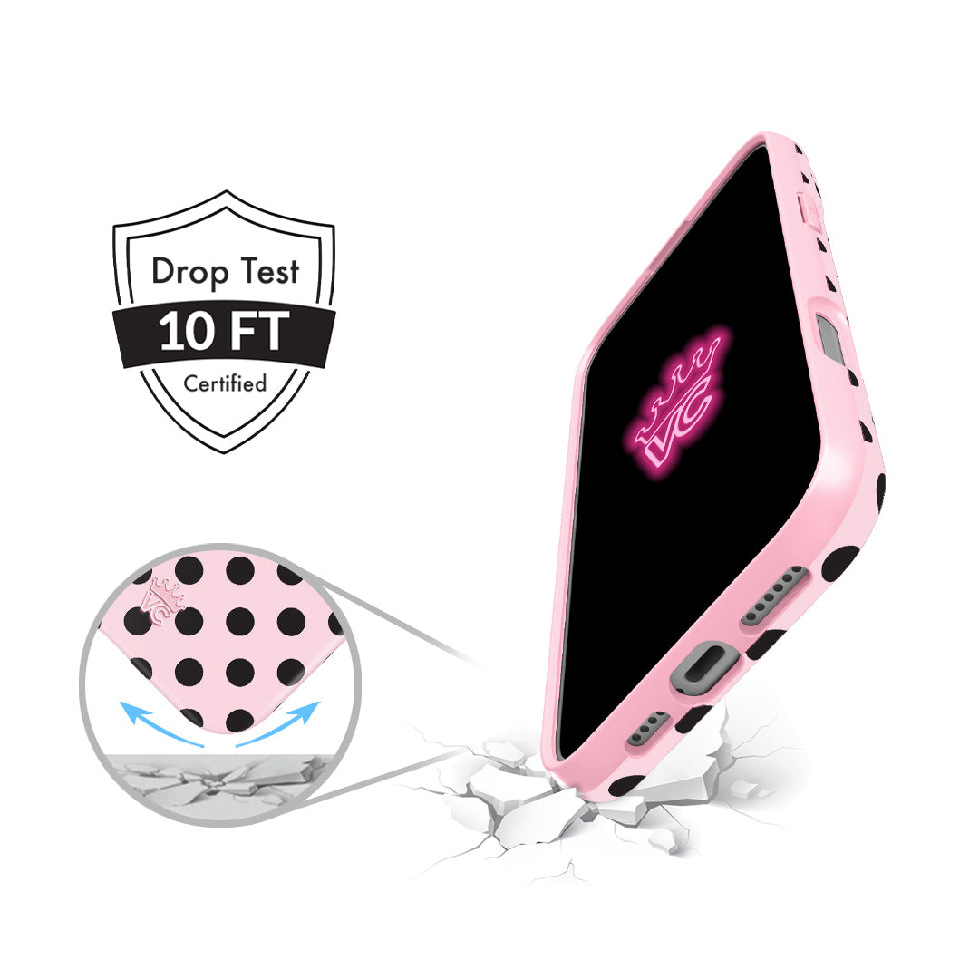 Princess Pink Polka Dot iPhone Case