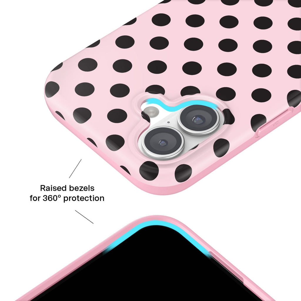 Princess Pink Polka Dot iPhone Case
