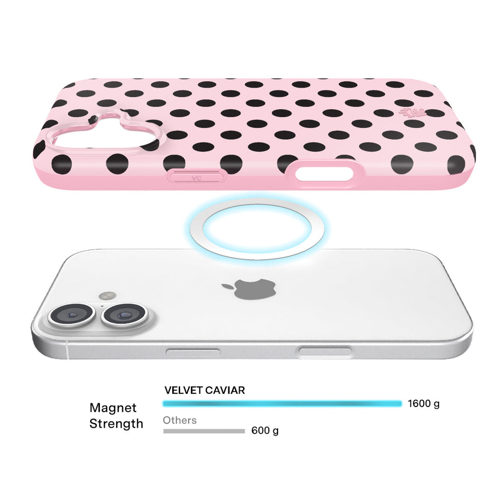 Princess Pink Polka Dot iPhone Case