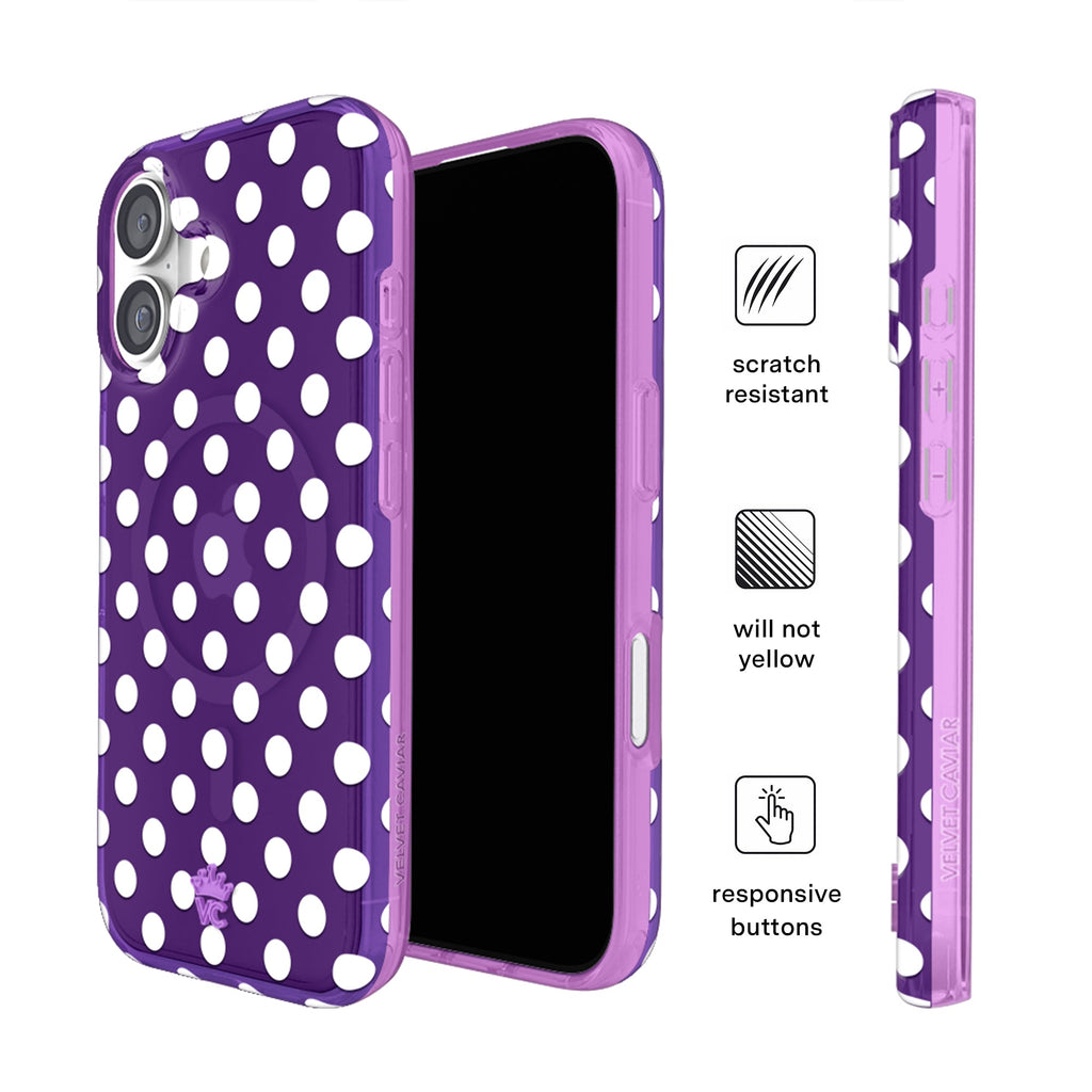 Violet Glow Polka Dot iPhone Case