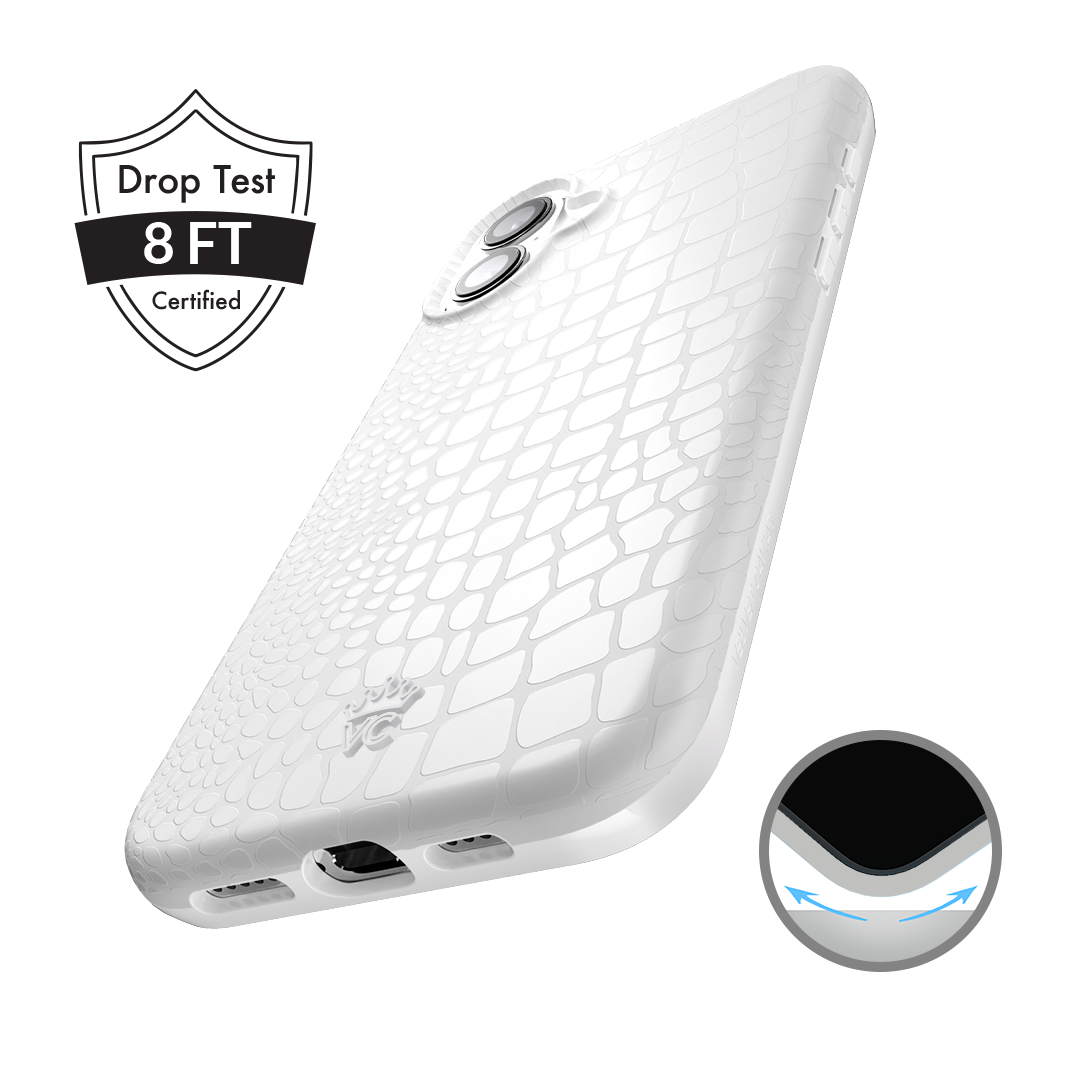White Croc iPhone Case