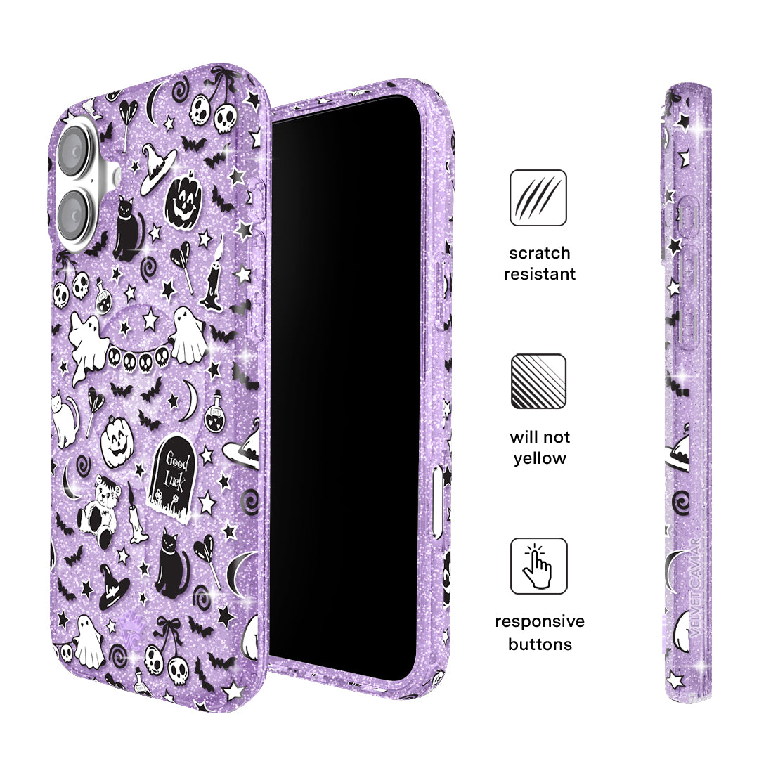 Witchy Lilac Glitter iPhone Case