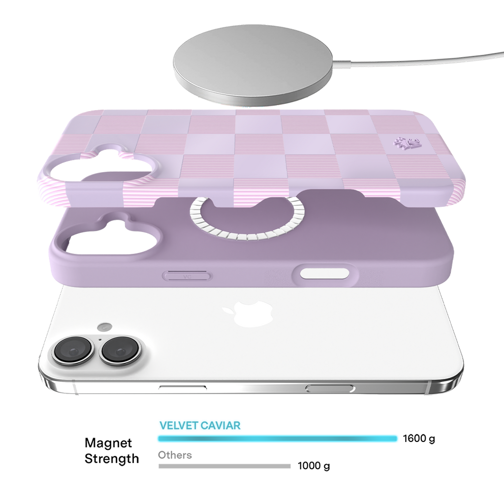 Lilac Vibe Checkered iPhone Case