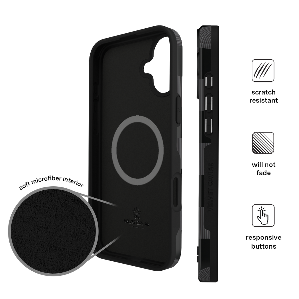 Noir Vibe Checkered iPhone Case