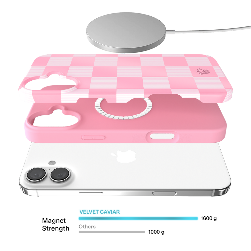 Pink Vibe Checkered iPhone Case