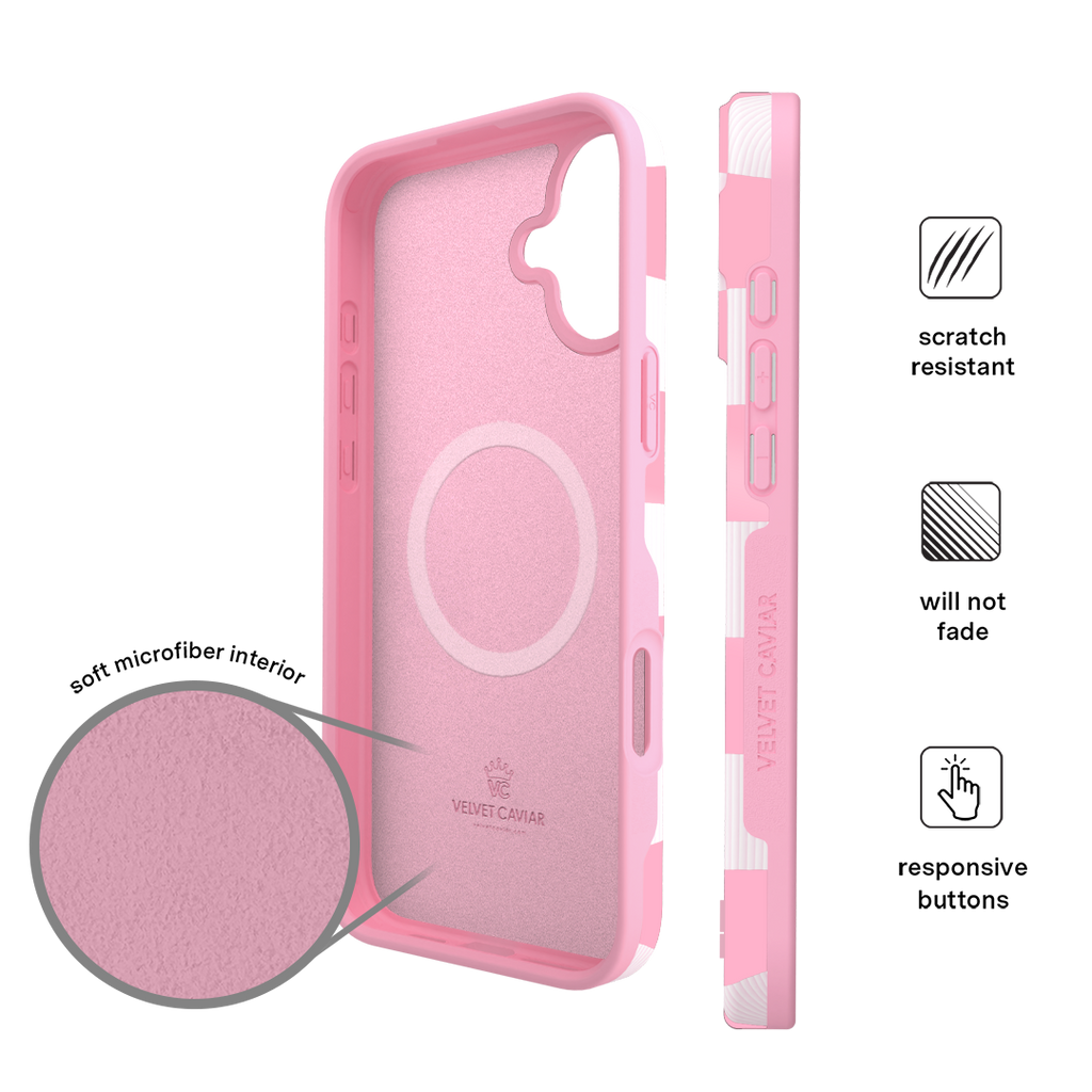 Pink Vibe Checkered iPhone Case