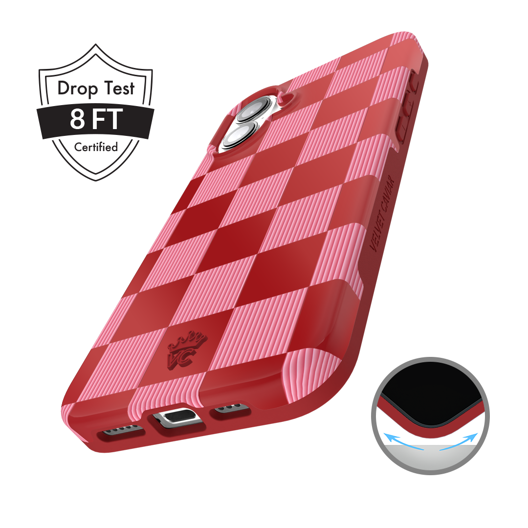 Rose Vibe Checkered iPhone Case