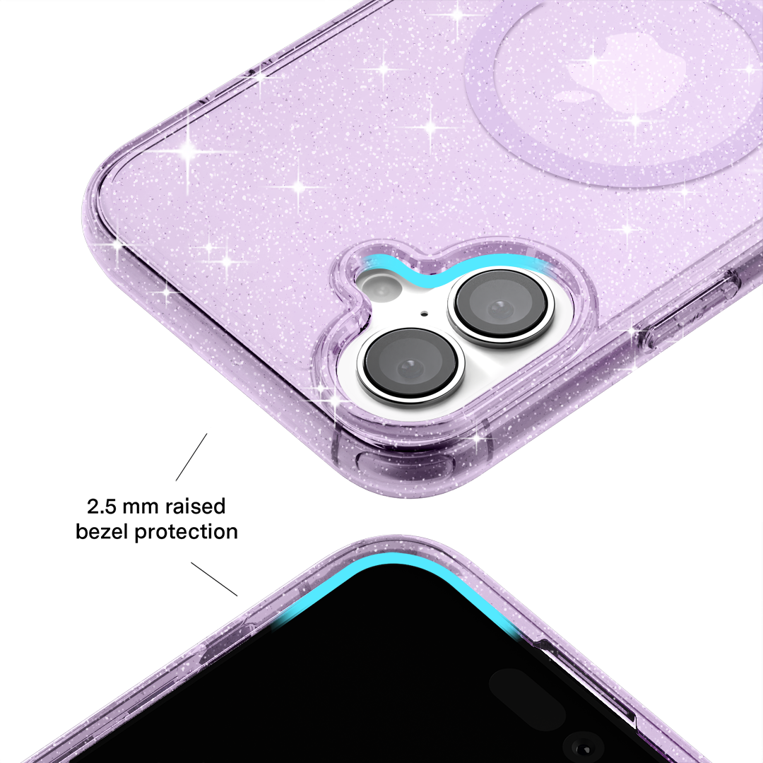 Lilac Stardust Glitter iPhone Case