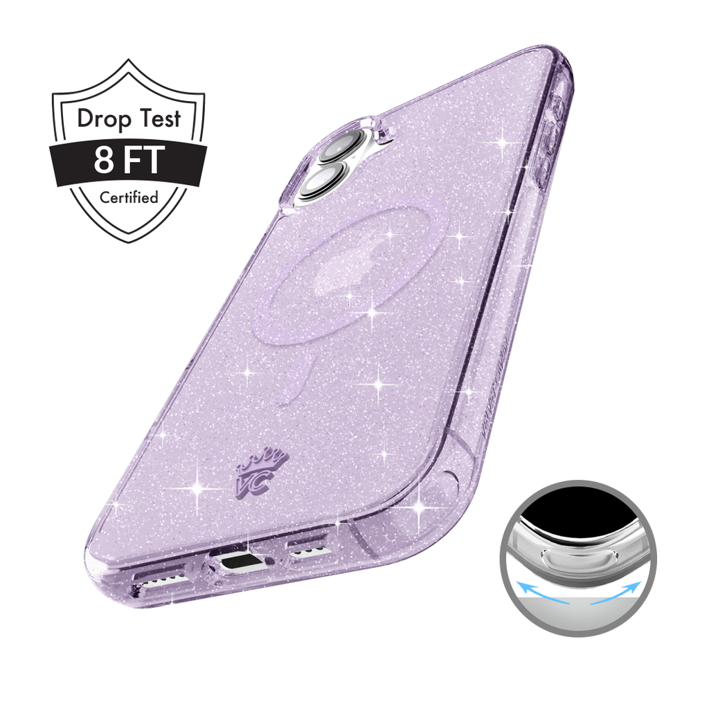 Lilac Stardust Glitter iPhone Case