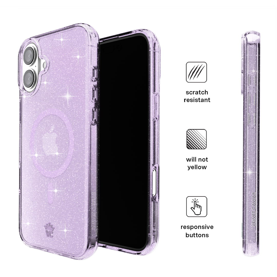 Lilac Stardust Glitter iPhone Case