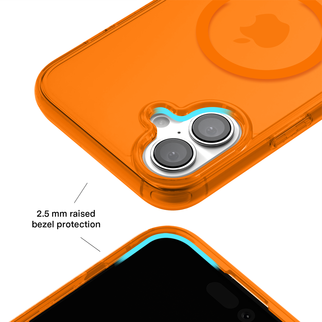 Neon Orange Clear iPhone Case