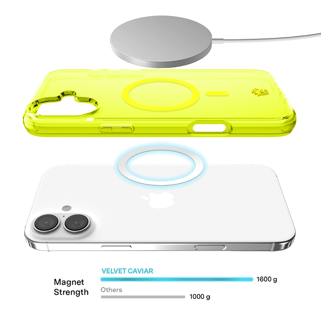 Neon Yellow Clear iPhone Case