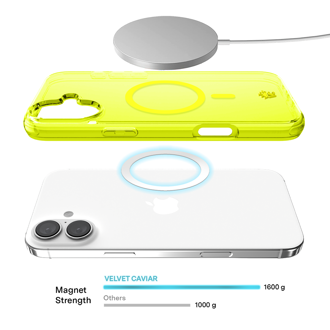 Neon Yellow Clear iPhone Case