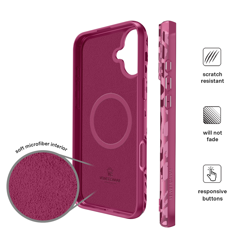 Pink Ruby Leopard iPhone Case