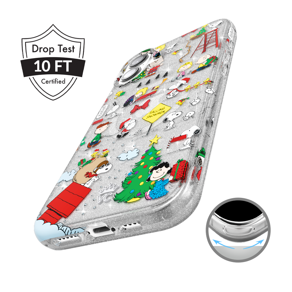 Snoopy Christmas Glitter iPhone Case