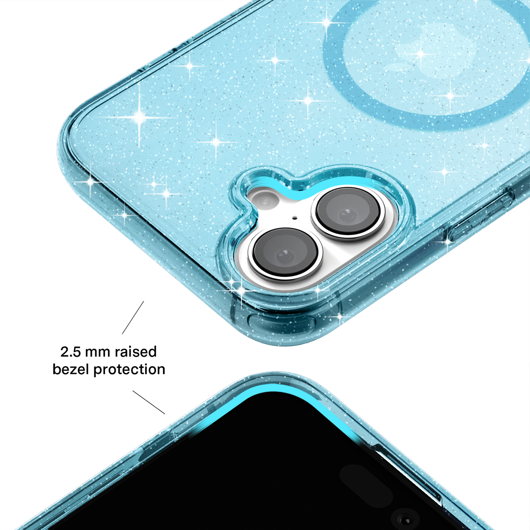 Blue Stardust Glitter iPhone Case