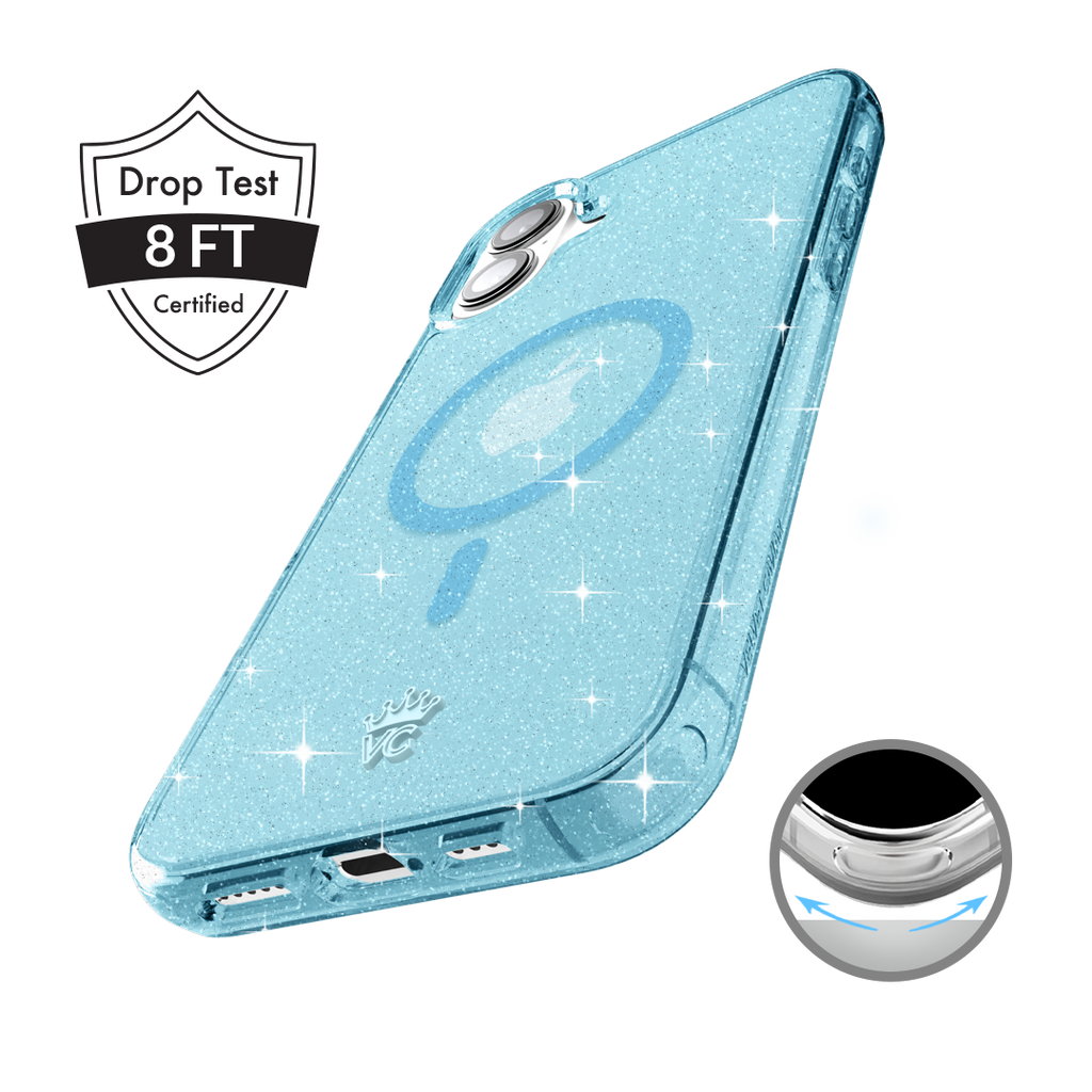 Blue Stardust Glitter iPhone Case