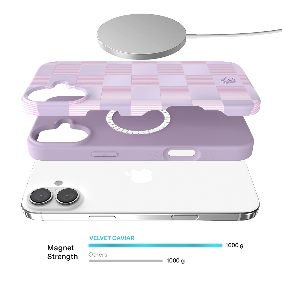 Lilac Vibe Checkered iPhone Case