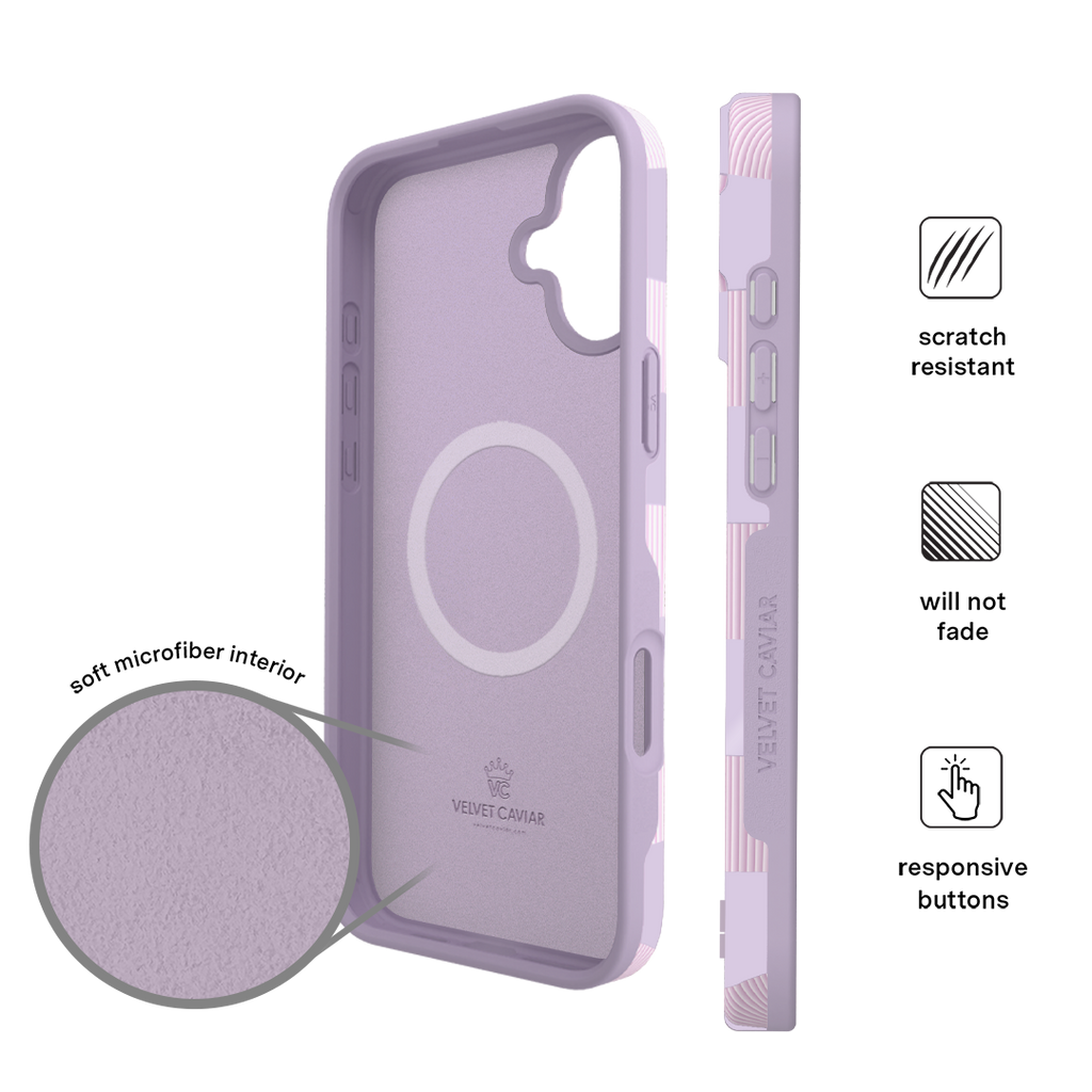 Lilac Vibe Checkered iPhone Case