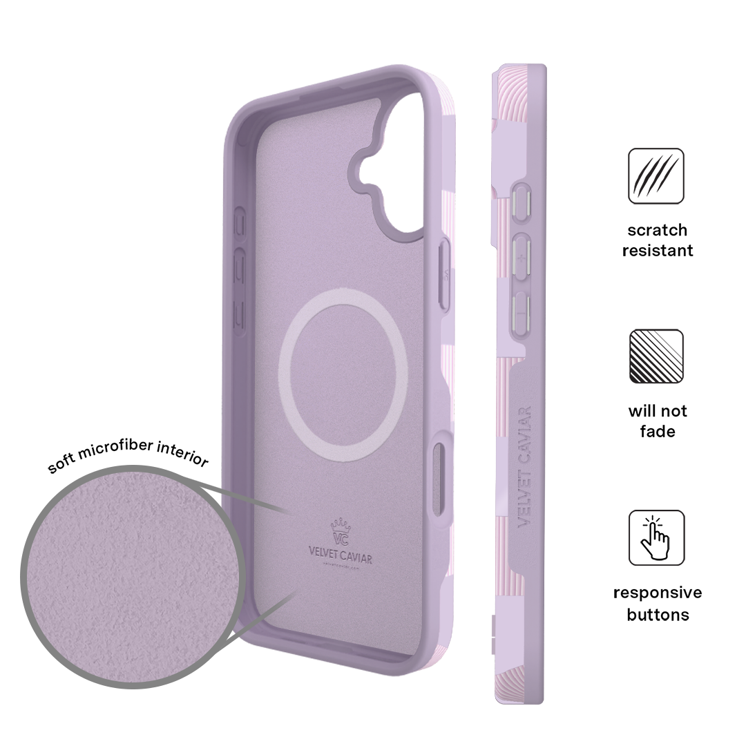 Lilac Vibe Checkered iPhone Case