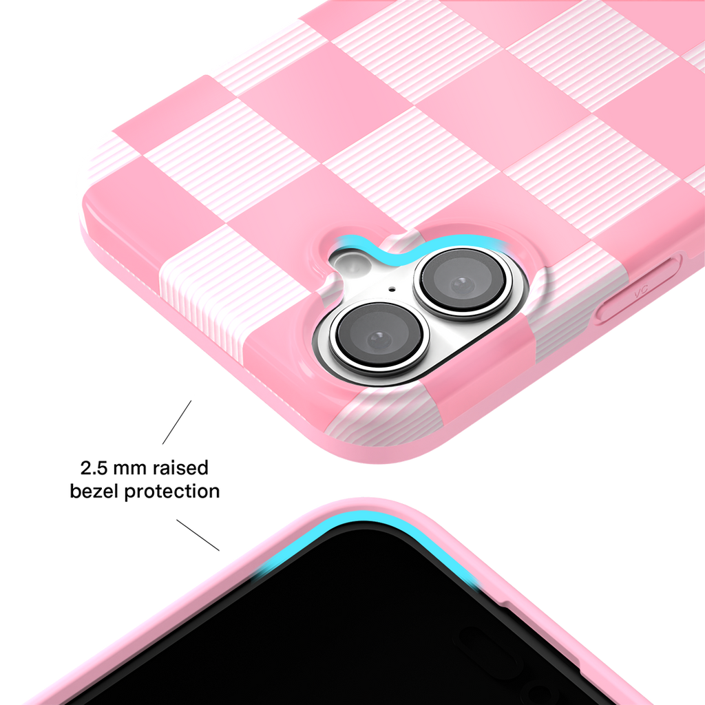 Pink Vibe Checkered iPhone Case