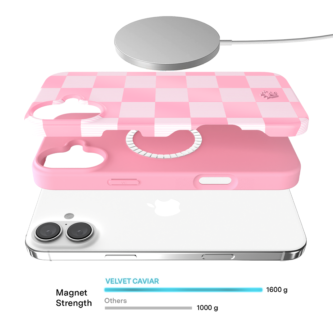 Pink Vibe Checkered iPhone Case