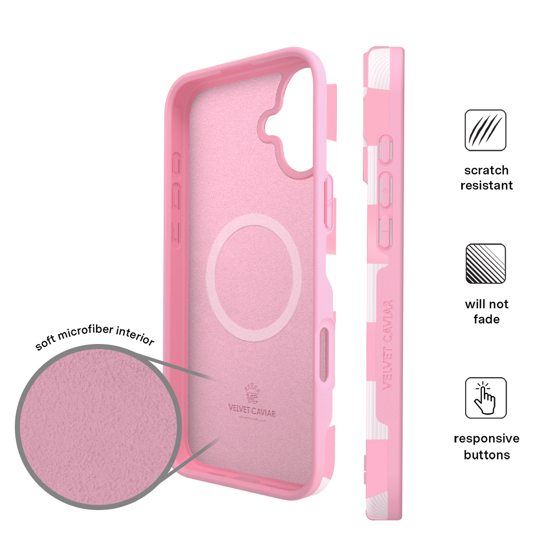 Pink Vibe Checkered iPhone Case