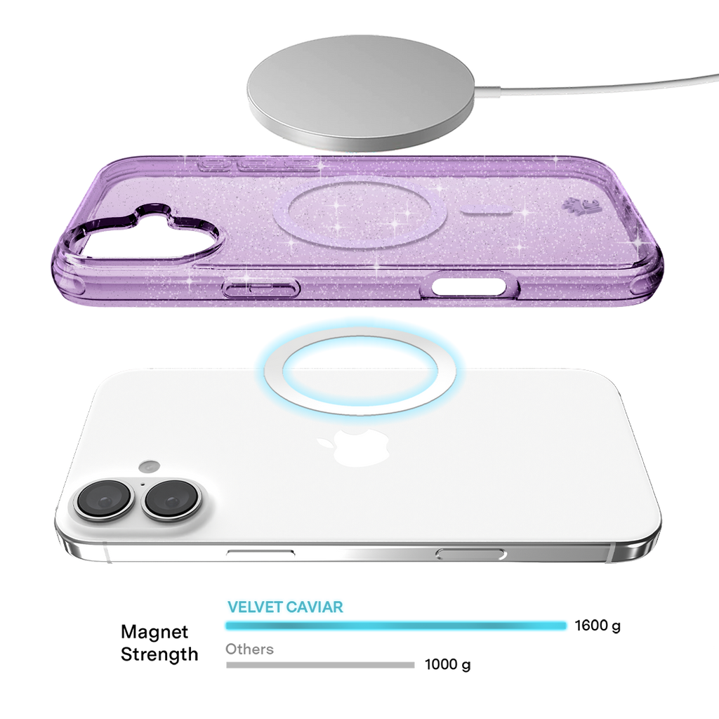 Lilac Stardust Glitter iPhone Case