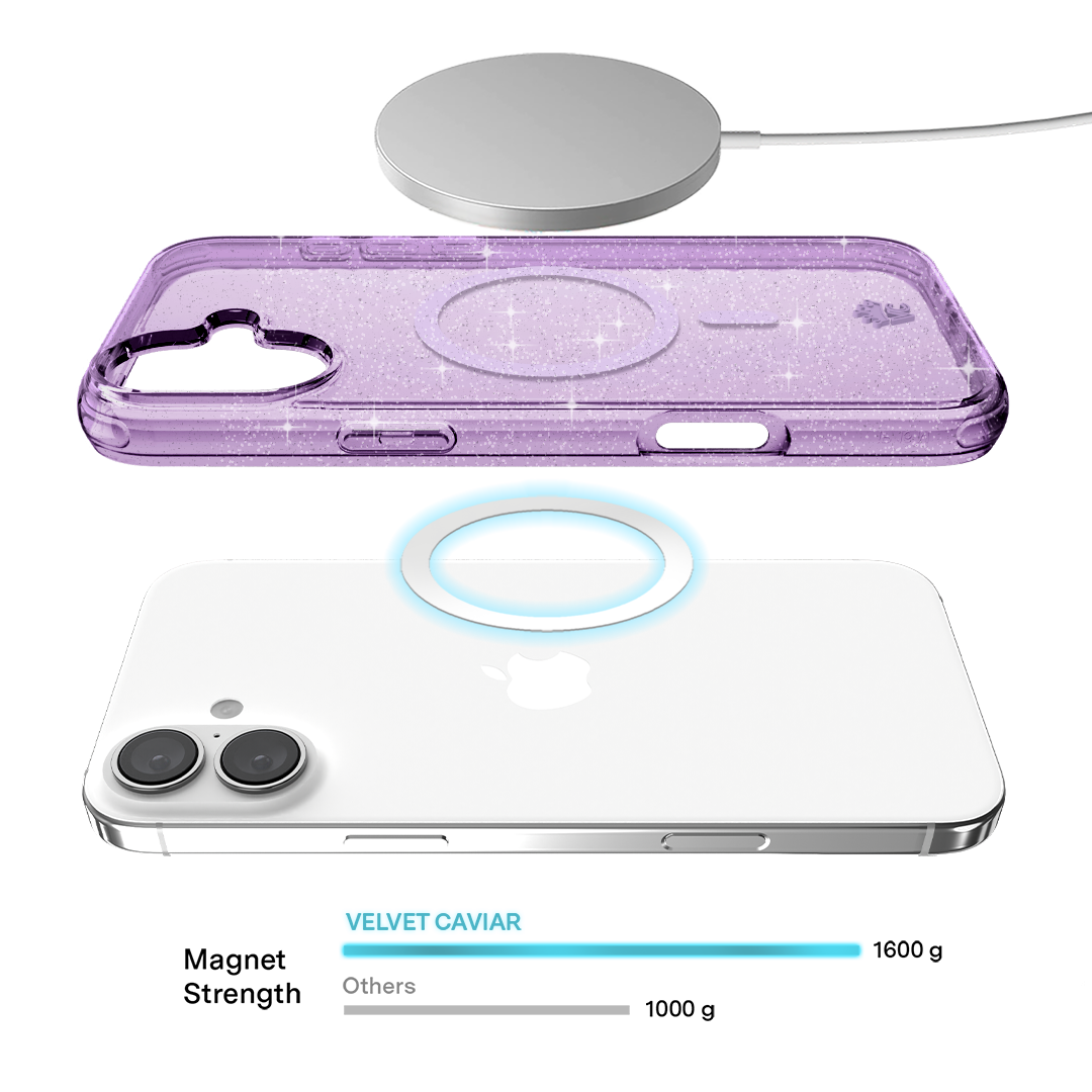Lilac Stardust Glitter iPhone Case