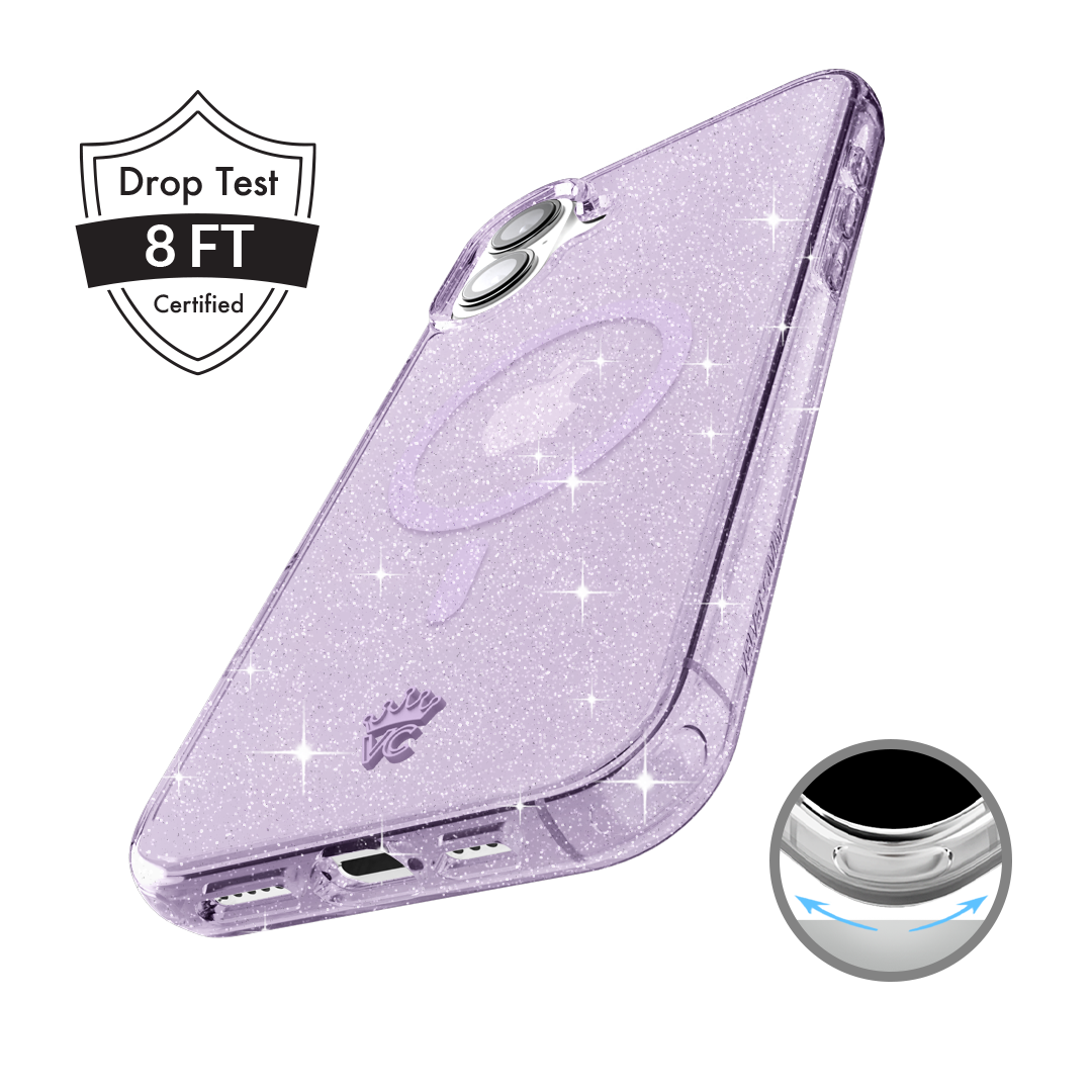 Lilac Stardust Glitter iPhone Case