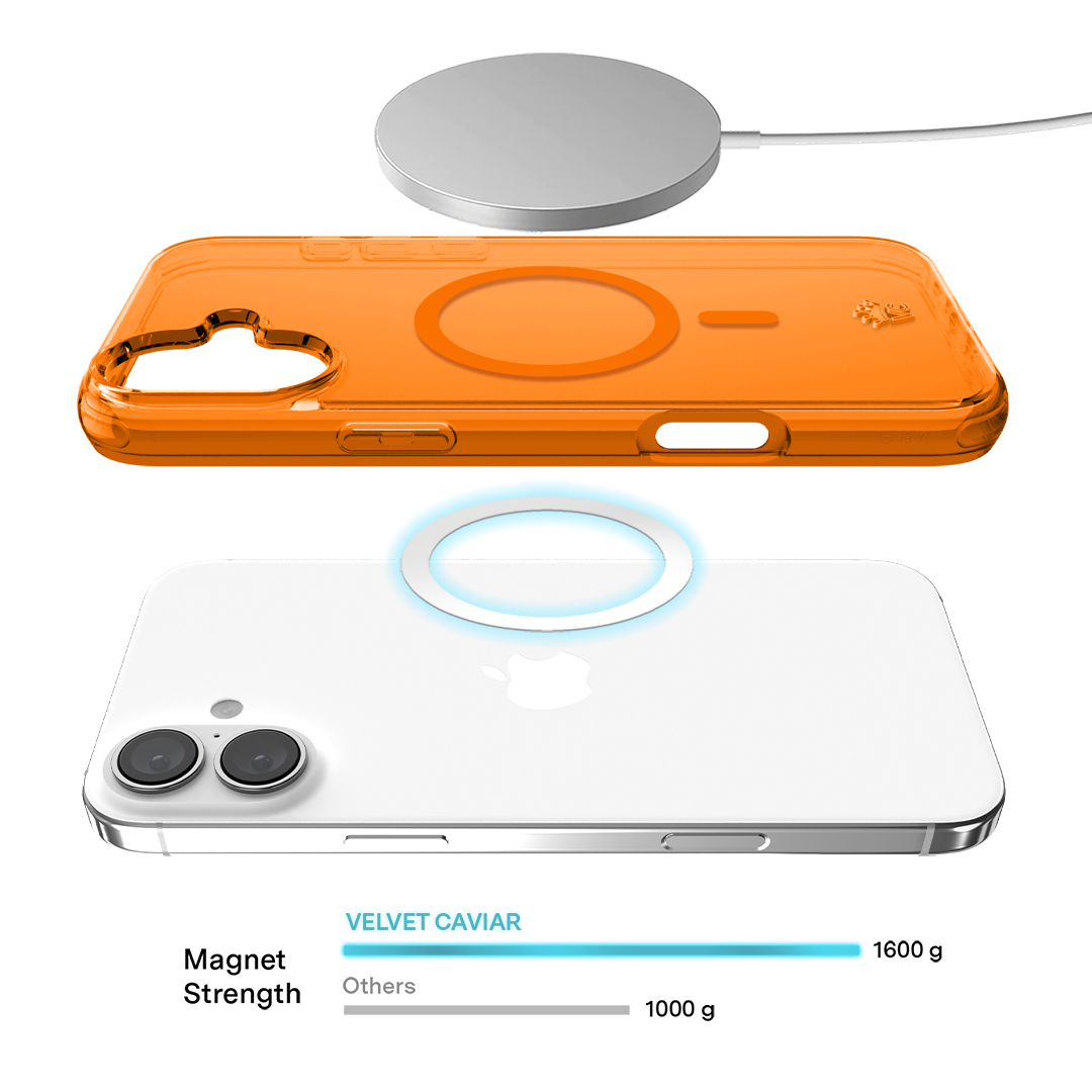 Neon Orange Clear iPhone Case
