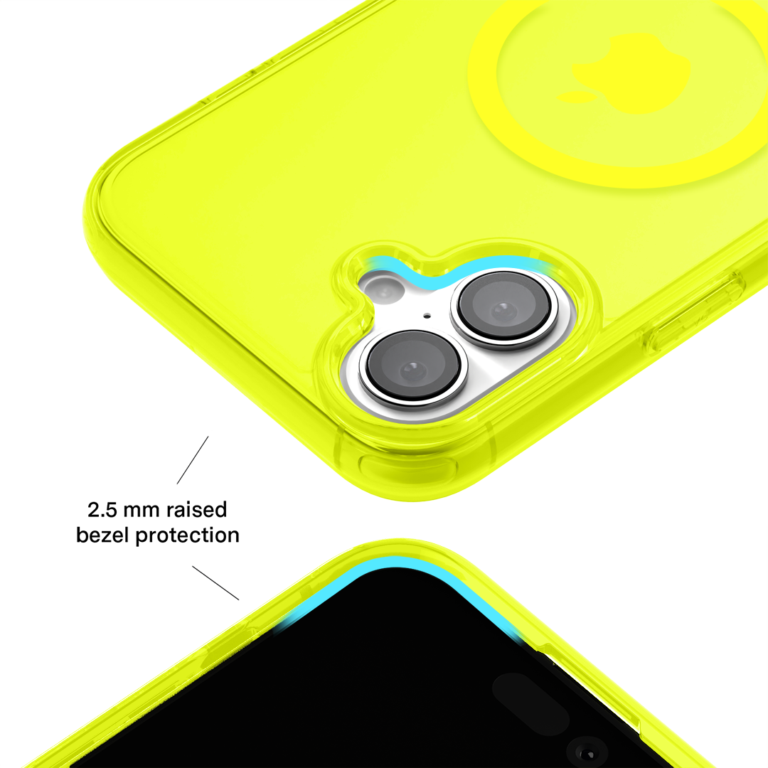 Neon Yellow Clear iPhone Case