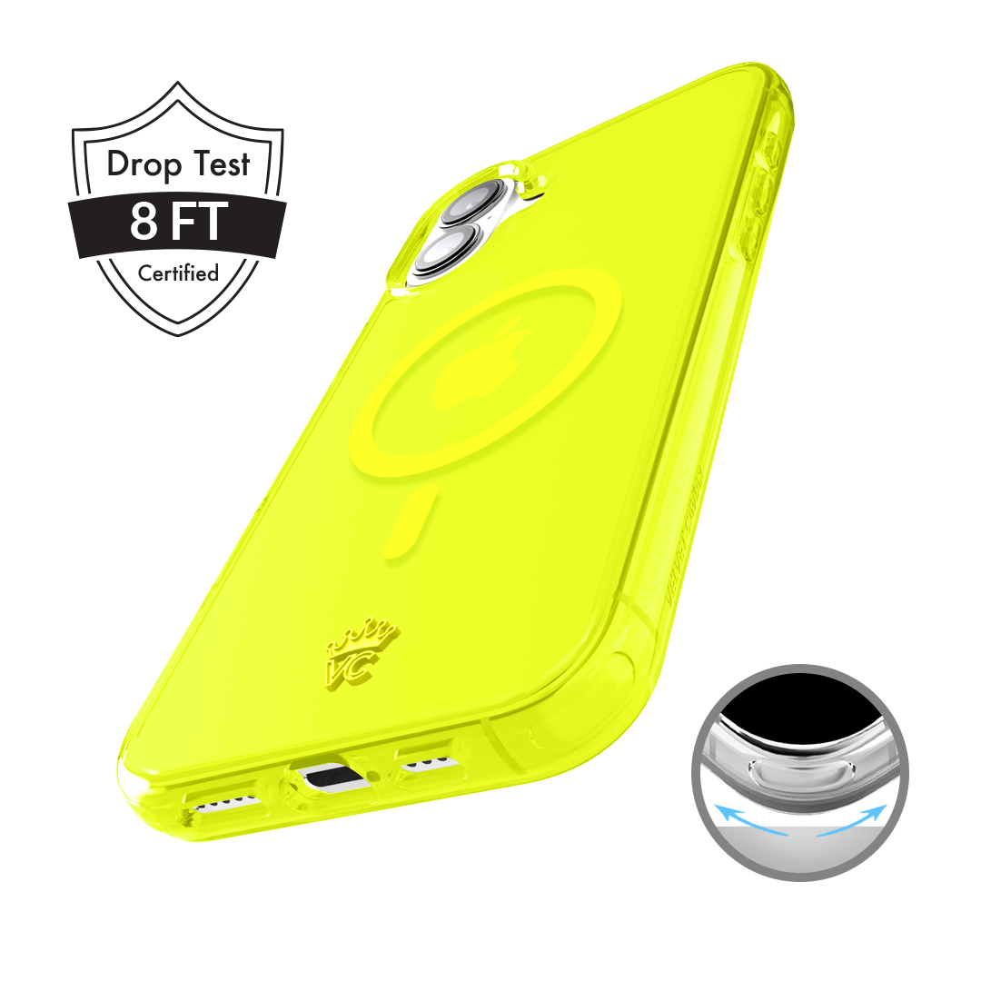 Neon Yellow Clear iPhone Case
