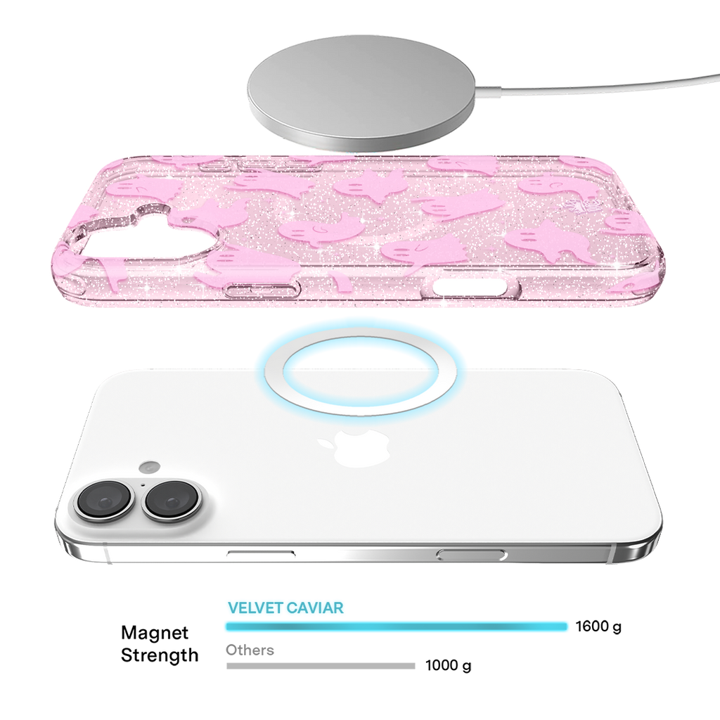 Ghosted Pink Glitter iPhone Case