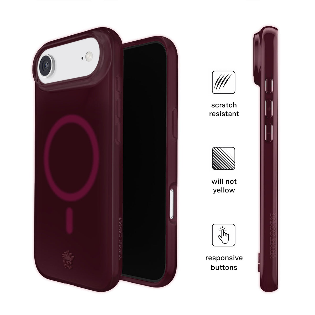 Burgundy 1990 Jelly iPhone Case