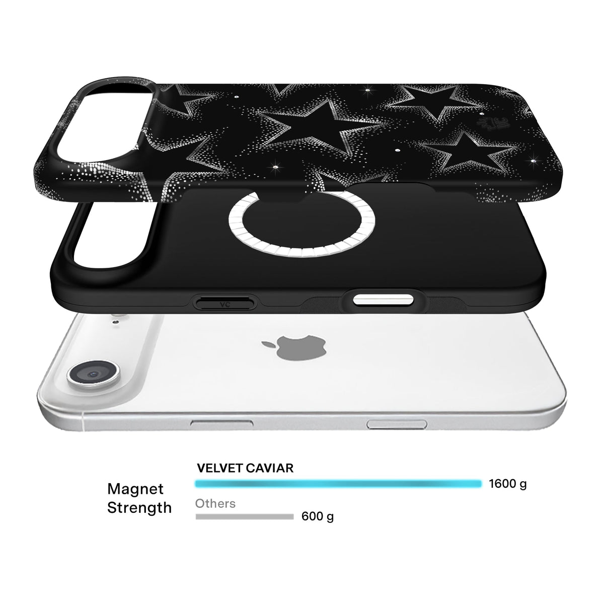 Crystal Chrome Stars iPhone Case