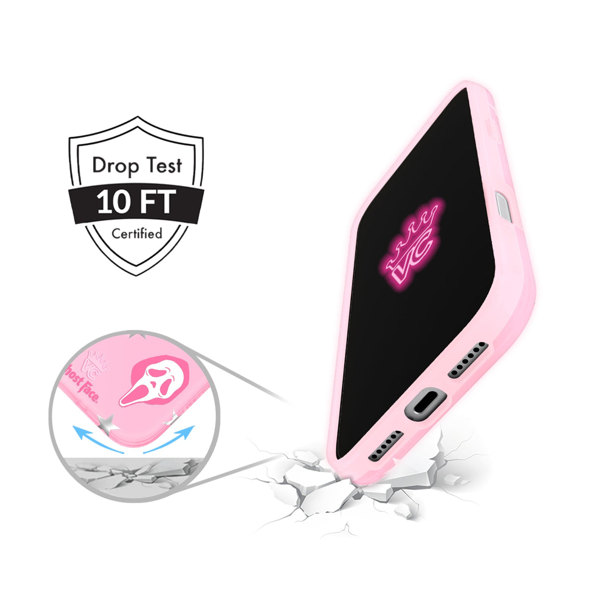 Ghost Face Call Me Pink iPhone Case