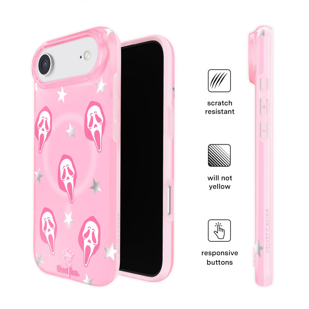 Ghost Face Call Me Pink iPhone Case